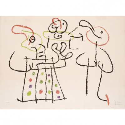 Jon Miró.   &quot;Ubu en las Baleares (1971)&quot;. Litografía sobre papel.
