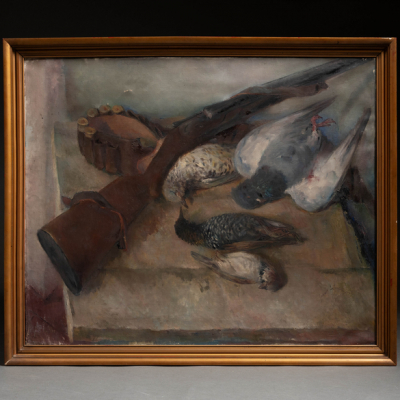&quot;Bodegón de caza&quot;  GENARO LAHUERTA (Valencia, 1905-1985)