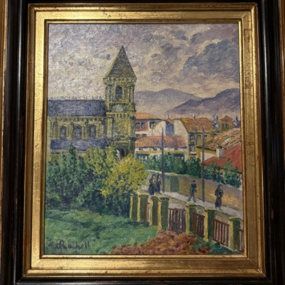 &quot;Avenida de Basagoiti en Algorta&quot;.  JUAN JOSE ROCHELT (Bilbao, 1881 - Madrid, 1953)