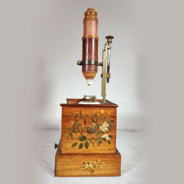 Microscopio Caja Francesa XVIII A MARSELA POR PRIVILEGIO DEL REY