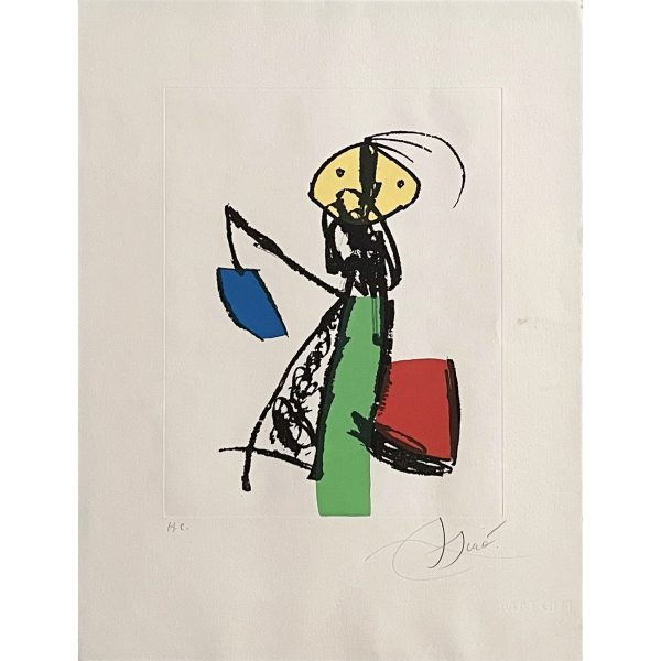Joan Miró i Ferrà (Barcelona, 1893-Palma de Mallorca, 1983)  Chanteur de Rues II.  Grabado al aguafuerte  