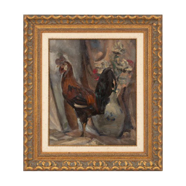 ELIAS  SALAVERRIA   (S. XX)  "Gallo "  Firmado: Salaverria  Óleo / Lienzo 