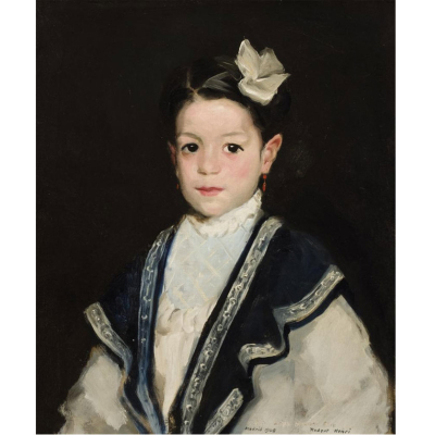 Robert Henri. "Retrato de la Se&ntilde;orita Carmen D&iacute;az P&eacute;rez (1908)". &Oacute;leo sobre lienzo.