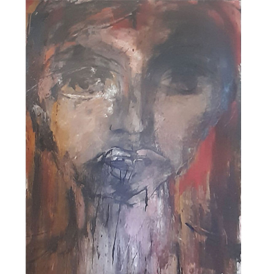 "El Ni&ntilde;o" Gran &oacute;leo sobre tela de David Callau, 2004.