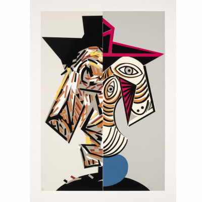 Manolo Valdés.  &quot;Dora Maar (1983)&quot;. Serigrafía sobre papel Creyse. Firmada 