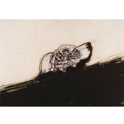 Manolo Valdes. &quot;El Perro (2007)&quot;. Aguafuerte y aguatinta con collage sobre papel aquari. Firmado 