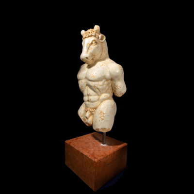 Escultura de mármol Fauno Italia siglo XVII.