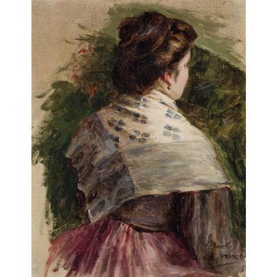 Julio Vila Prades (1873 - 1930)   &quot;Joven valenciana de espaldas&quot;. 