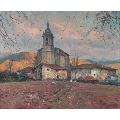 JUAN  BAYÓN SALADO &quot;BAY-SALA&quot;  (Logroño 1913 - Bilbao 1995) &quot;Santo Tomas de Olavarrieta. Ceberio&quot;