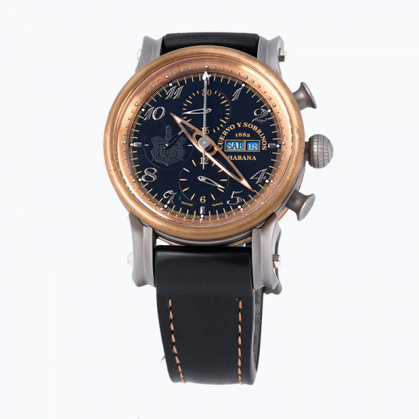 Reloj cronógrafo caballero suizo CUERVO Y SOBRINOS (Habana), mod. 'Torpedo Pirata', Ref. 3051.  