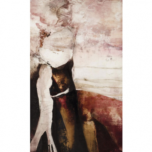 Lita Cabellut. "Sin título (2000)". Técnica mixta sobre lienzo.