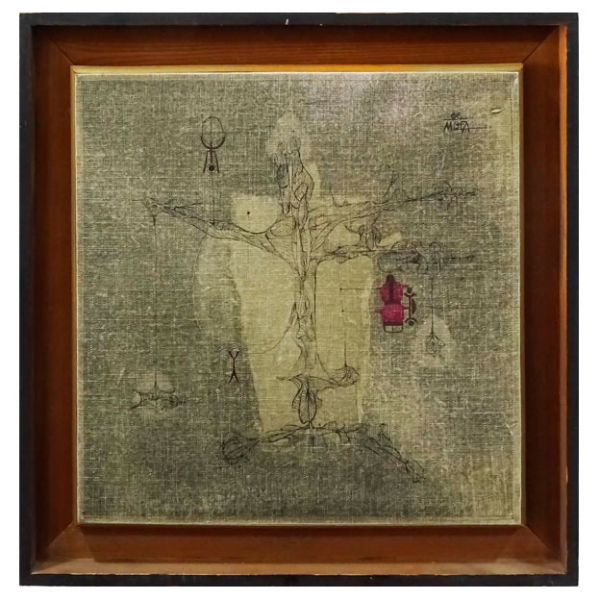 Manuel Beá (Barcelona, 1934) "Sin título" técnica mixta  firmada y fechada 66