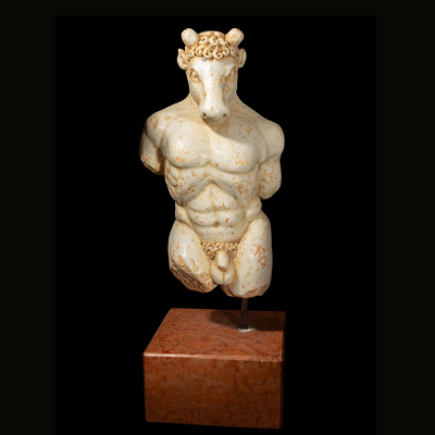 "Fauno" escultura de m&aacute;rmol, Italia siglo XVII. 