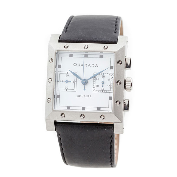 Reloj cronógrafo alemán Jörg SCHAUER, mod. 'Quarada'. Edición de diseño nº 136.  