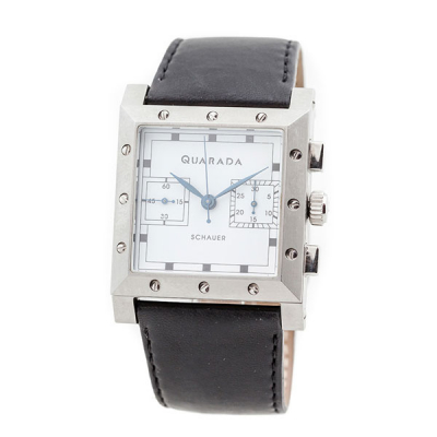 Reloj cronógrafo alemán Jörg SCHAUER, mod. &#039;Quarada&#039;. Edición de diseño nº 136.  