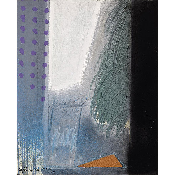 Albert Rafols Casamada.   "Sin título (1972)". Óleo sobre lienzo. Firmado y fechado (72) en el ángulo inferior izquierdo.