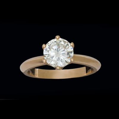 Anillo con diamante 1,53 cts. FL-L. HRD