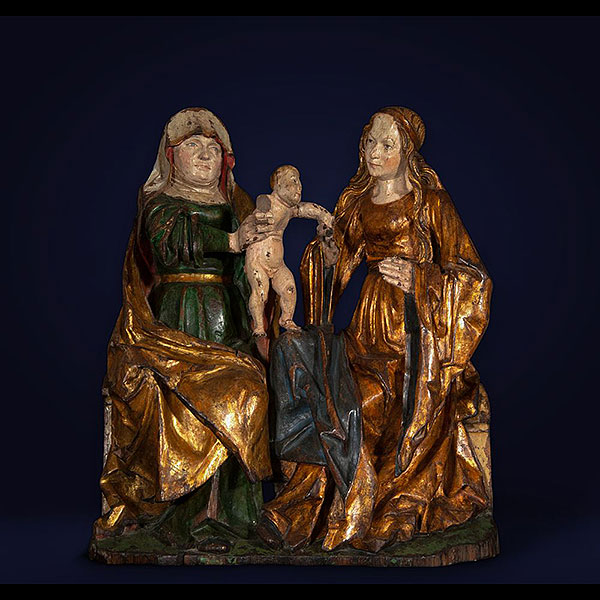 Escuela Flamenca del siglo XV -XVI - Santa Ana con la Virgen y el Niño.