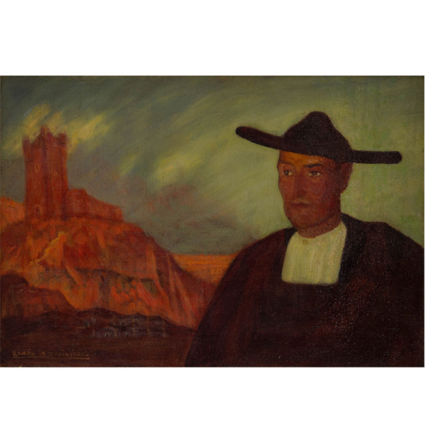 "Hombre de Fuensaldana" RAMÓN DE ZUBIAURRE (Garay, 1882 - Madrid, 1969) Óleo/Lienzo