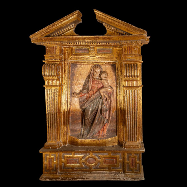 ATRIBUÍDO A SEBASTIÁN DUCETE Maestro de Toro (1568-entre 1619​​​ y 1621​) Monumental Retablo de Virgen del Huso, Castilla siglo XVI.