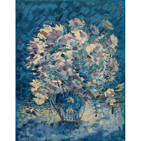 &quot;Florero azul&quot;  FRANCISCO NARVÁEZ (Venezuela, 1905-1982) 