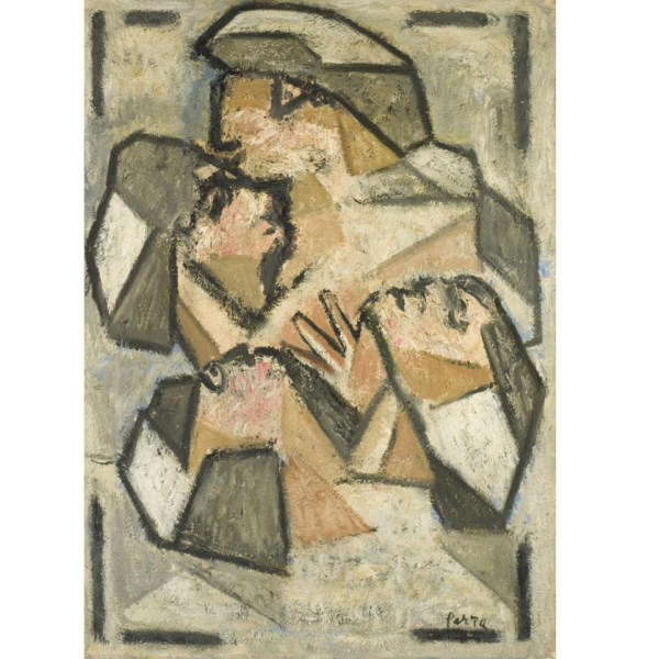 Ginés Parra.   &quot;Bailarina clásica (1948)&quot;. Óleo sobre lienzo. Firmado en el ángulo inferior derecho. Al dorso fechado (Mai 48).
