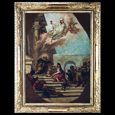 Círculo de Giambattista Pittone (Venecia, 1687-1767) - La lismona de un Santo