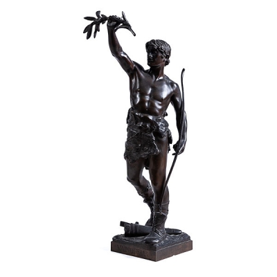 Eugène Marioton Vainqueur escultura bronce