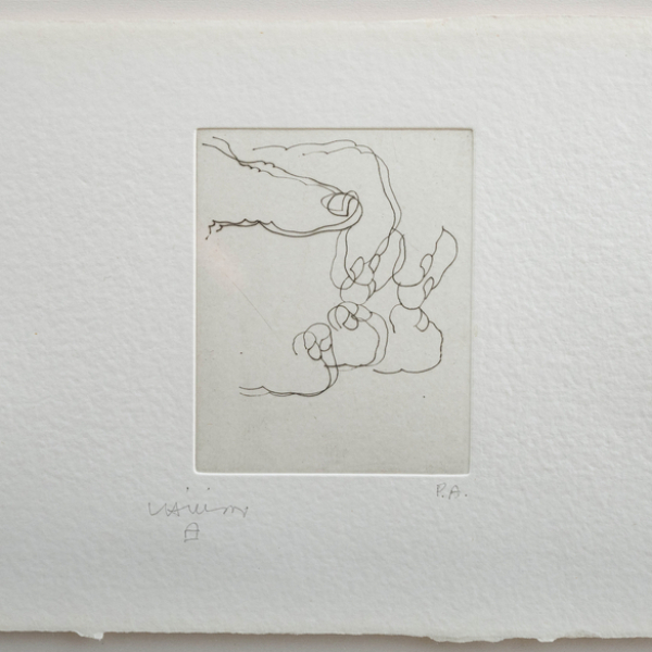 "Esku XXX"  EDUARDO CHILLIDA (San Sebasti&aacute;n, 1924-2002). Punta seca/papel