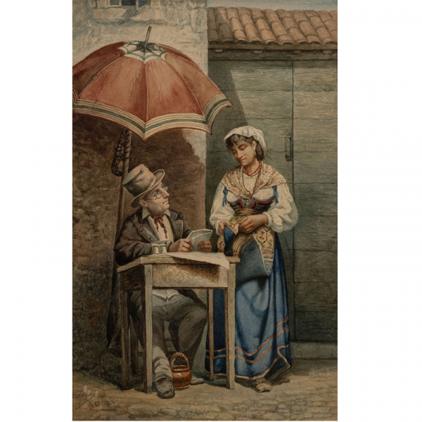 &quot;El Escribano &quot;  MAMERTO SEGUI (Bilbao, 1862-1908) 