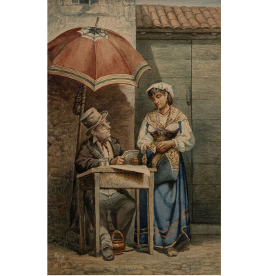 &quot;El Escribano &quot;  MAMERTO SEGUI (Bilbao, 1862-1908) 