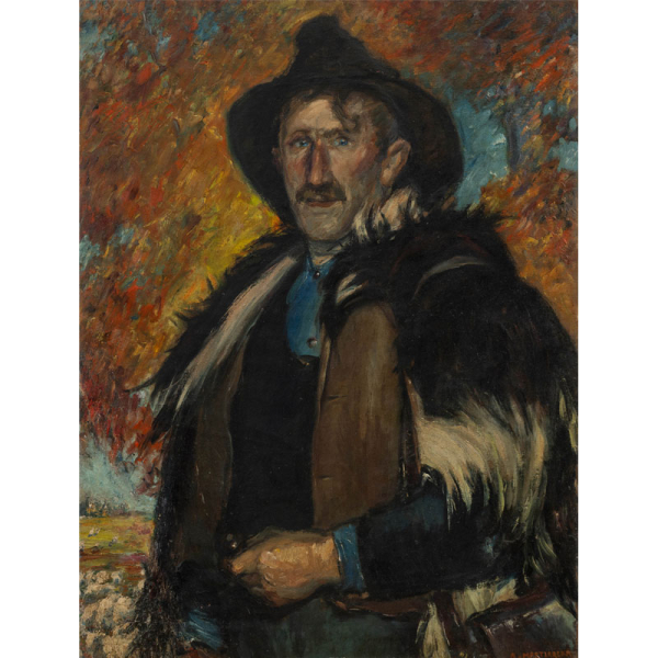 "Pastor con Ovejas"  ASCENSIO MARTIARENA Óleo/Lienzo 1952.