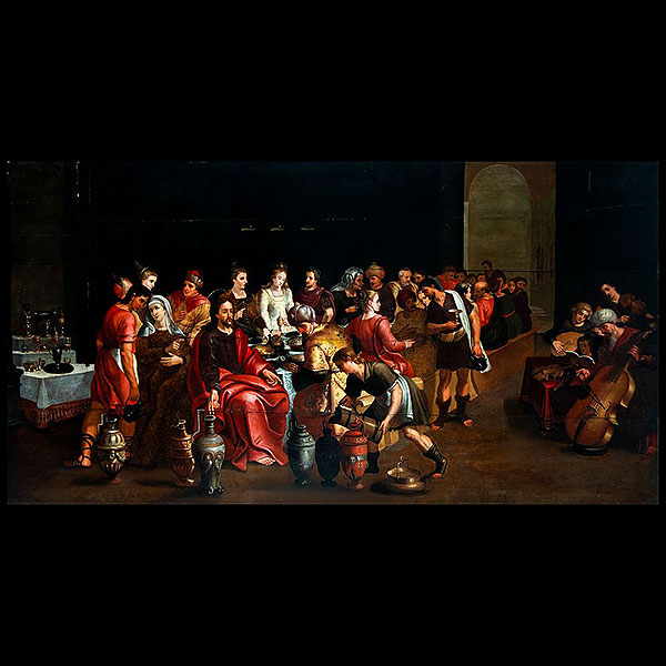 Atribuido a FRANS FRANCKEN II (Amberes 1581 - 1642) - Las bodas de Caná.