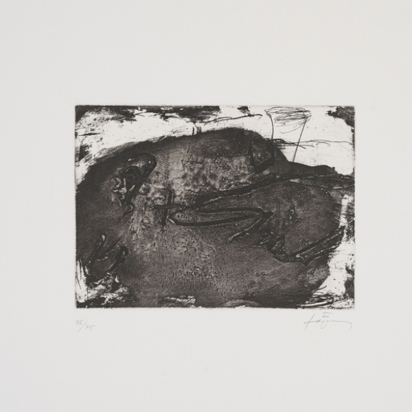 &quot;Paisaje&quot;  ANTONI TAPIES (Barcelona, 1923-2012)   Firmado: Tapies. A lápiz. 45/75   Técnica: Aguafuerte y Aguatinta/papel