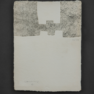 "Homenaje a San Ignacio" EDUARDO CHILLIDA (San Sebasti&aacute;n, 1924-2002). Aguafuerte/papel.
