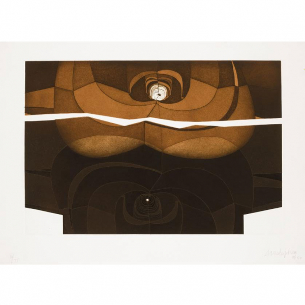 Amadeo Gabino. &quot;Sin título (1980)&quot;. Aguafuerte sobre papel. Numerado (10/75) 
