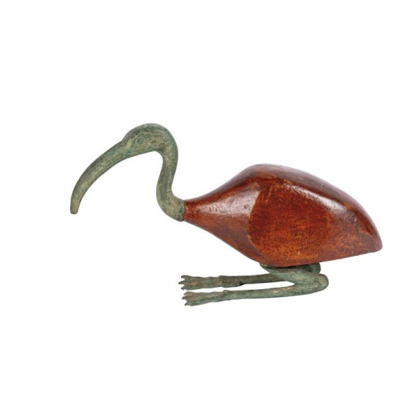 Figura de Ibis, asociado al dios Thoth Antiguo Egipto, Baja Época, 664 - 323 a.C.