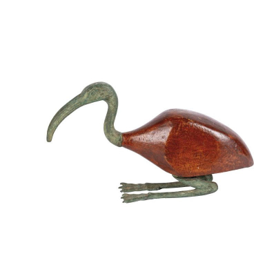 Figura de Ibis, asociado al dios Thoth Antiguo Egipto, Baja Época, 664 - 323 a.C.