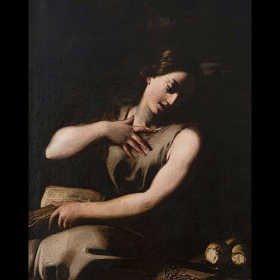 Atribuido a Melchiorre Gherardini, llamado &quot;il Ceranino&quot; (Milano 1607 - 1668) - Santa María Egipciaca.