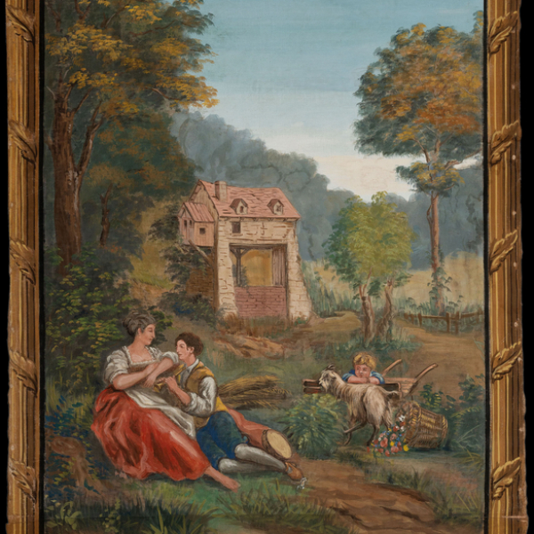 &quot;Escena Pastoril&quot;  Escuela Francesa, Finales del siglo XIX-XX