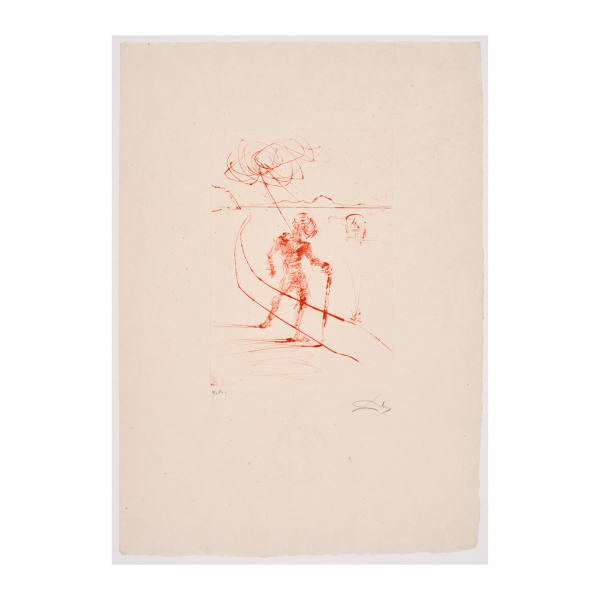 Salvador Dalí (Figueres, Girona, 1904-1989)  Obres de museu.  Grabado al aguafuerte sobre papel Japón.