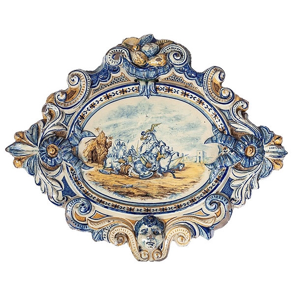 Placa de cerámica esmaltada italiana