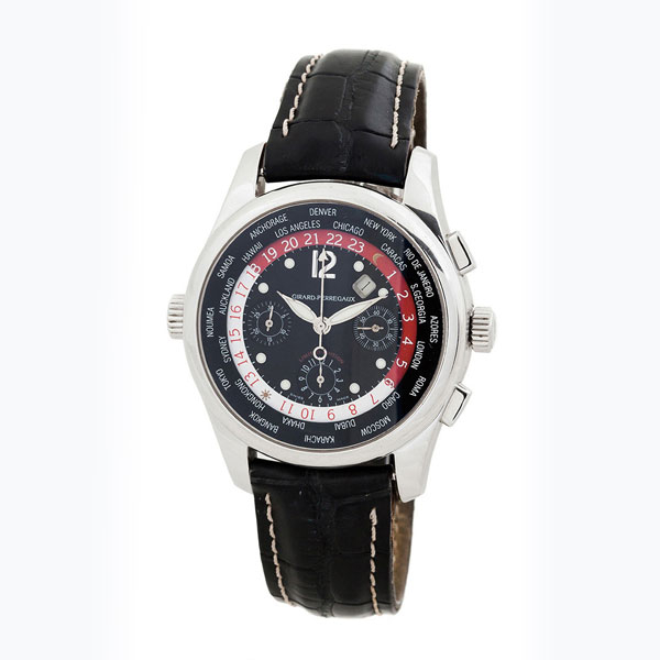 Reloj cron&oacute;grafo cab., suizo GIRARD-PERREGAUX (La Chaux-de-Fonds), S&eacute;rie sp&eacute;ciale ww.tc (World Wide Time Control), A, n&ordm; 60/100 
