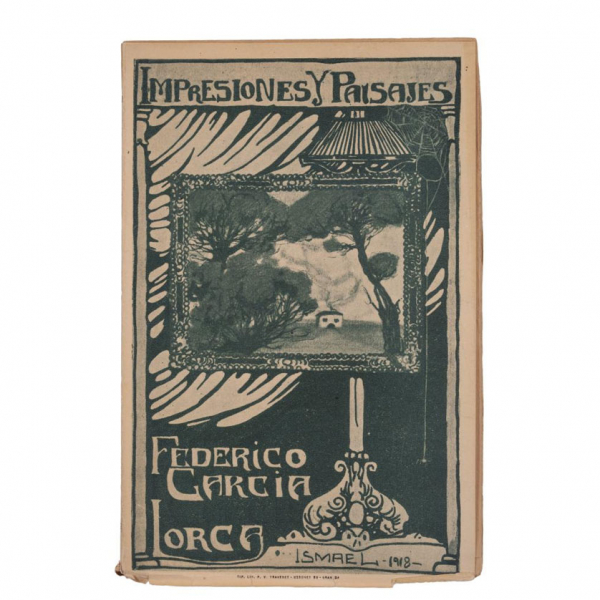 Federico García Lorca. Primera edición "IMPRESIONES Y PAISAJES" Granada: Tip.-Lit. P. V. Traveset, s.a. (1918)