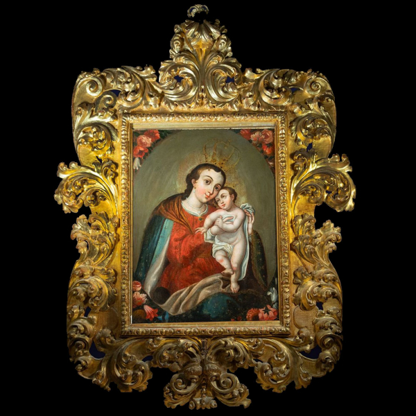 Monumental &quot;Nuestra Señora&quot; del Refucio colonial México, Nueva España siglo XVII.