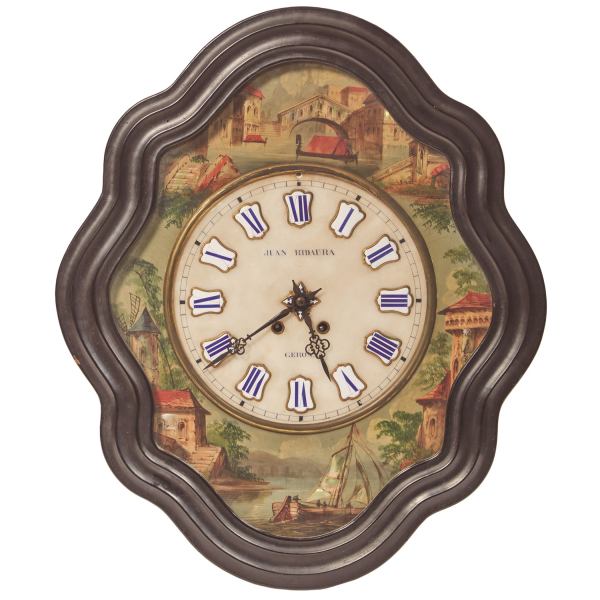 Reloj de pared isabelino, s.XIX