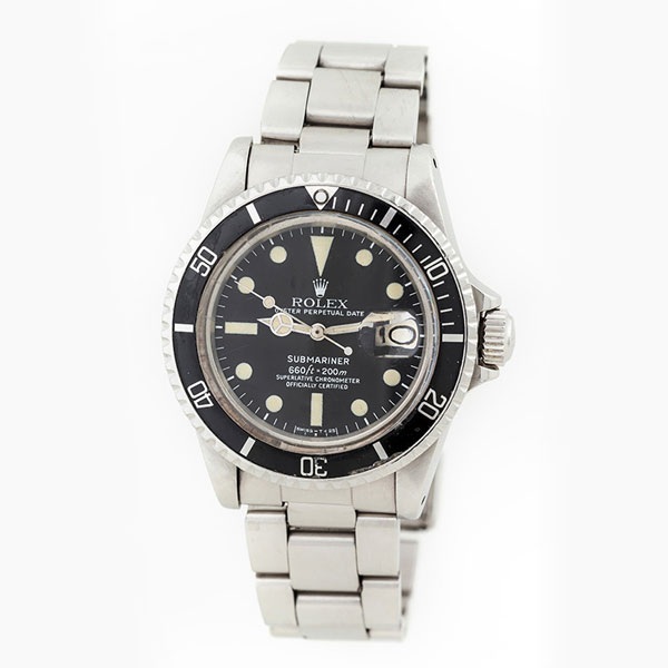 Reloj vintage cab., suizo, ROLEX, Oyster Perpetual Date. SUBMARINER 200 m. (Ref:16800) de acero.
