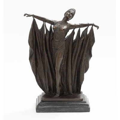 ESCUELA EUROPEA   (S. XX)  &quot;Bailarina&quot;  Bronce patinado / Base de mármol 