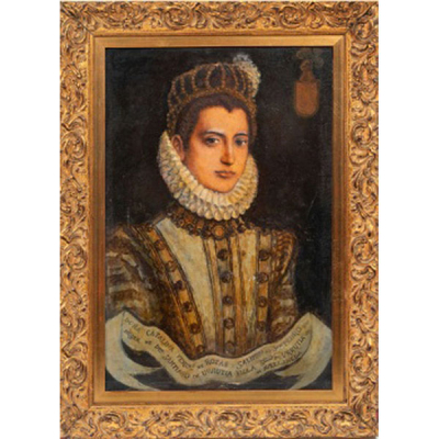 ESCUELA ESPAÑOLA  (S. XVII) &quot;Retrato de Dña. Catalina Fernandez de Rozas y Galindez de San Pedro&quot;