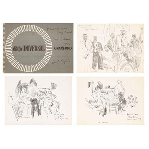 IÑAKI GARCÍA ERGÜÍN  (Bilbao 1934) &quot;Preservation Hall Jazz Band, New Orleans 1890&quot;  Litografía / Papel